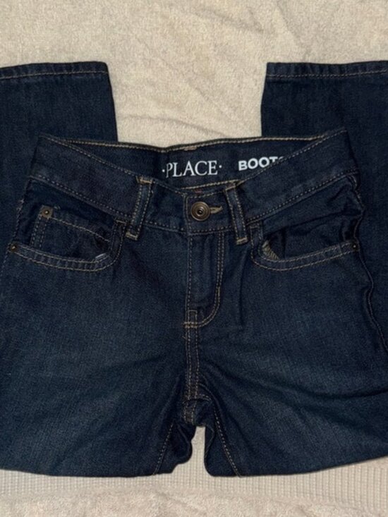 Children’s Place Dark Blue Bootcut Jeans - Picture 1 of 4